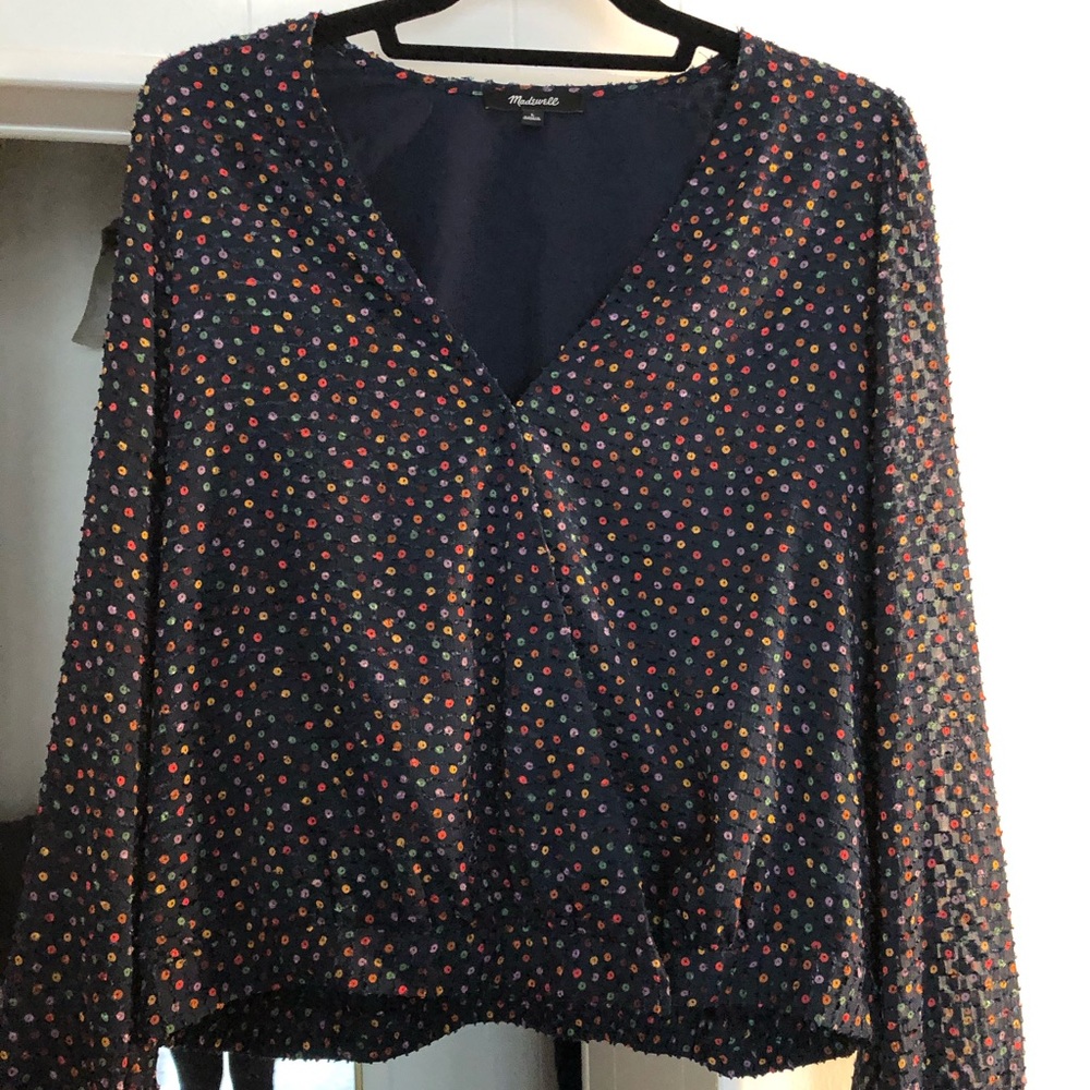 Madewell wrap-tie long sleeve top